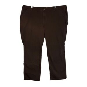 Carhartt Original Fit Women Brown Canvas Work Utility Pants Farmwear Size 26W